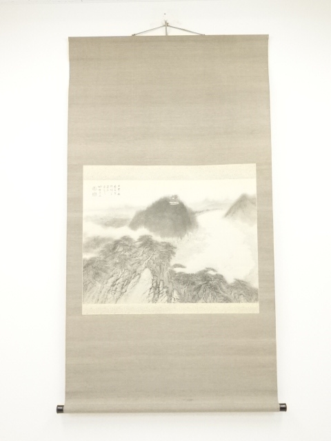 JAPANESE HANGING SCROLL / HAND PAINTED / SCENERY (1932)